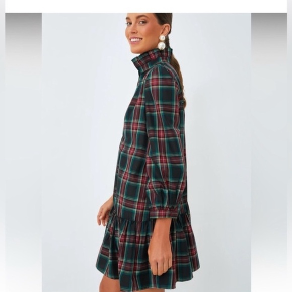 NWT Tuckernuck Palmerston dress in black and red highland plaid S - Picture 3 of 13